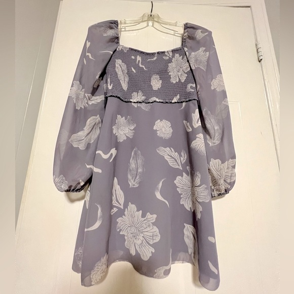 Aritzia Wilfred Flowy Long Sleeve Mini Dress - Picture 1 of 4